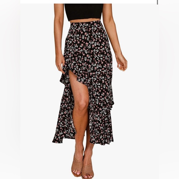 Women boho long floral skirt - Picture 5 of 6